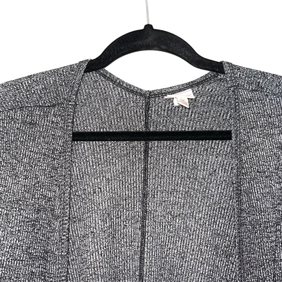 Aeropostale Cape Juby Dark Gray Ribbed Open Front Cardigan Small Women’s - Picture 2 of 12